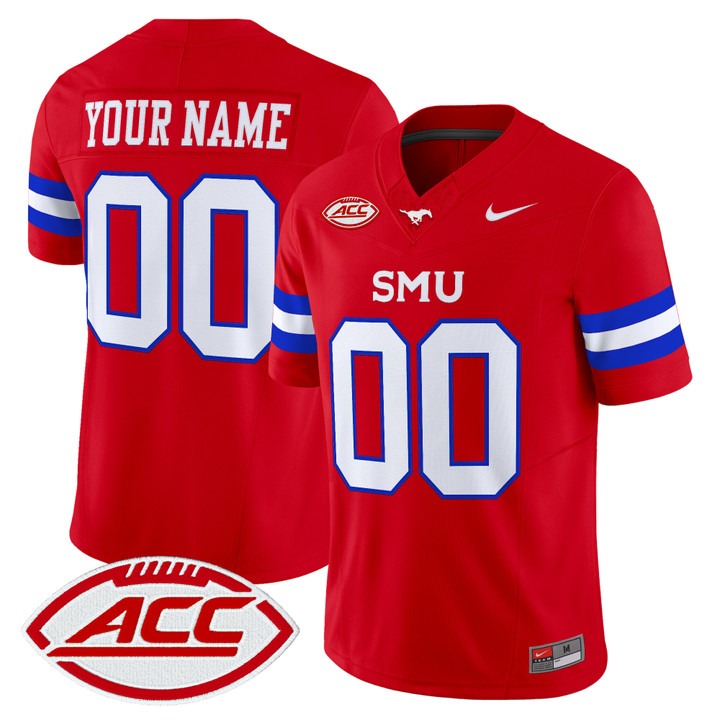 SMU Mustangs 2026 Vapor Limited Custom Jersey Red - All Stitched