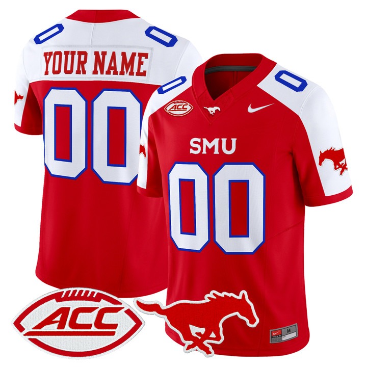 SMU Mustangs 2026 Vapor Limited Custom Jersey Red Alternate - All Stitched