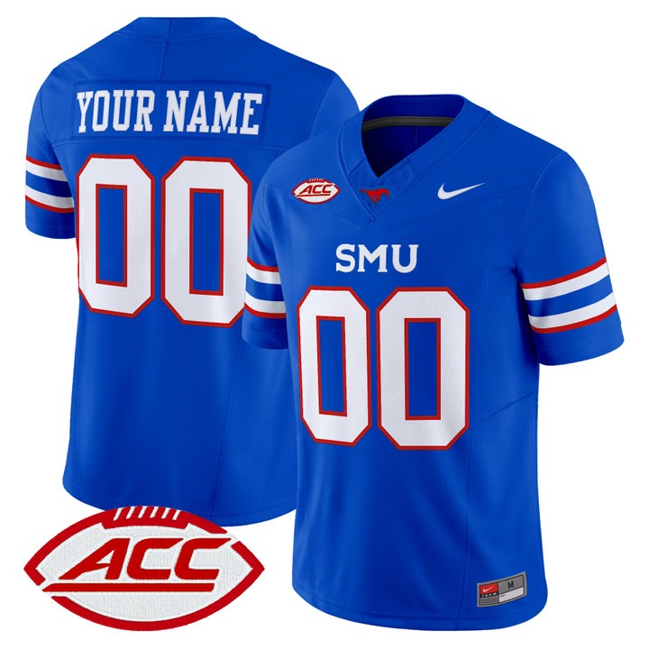 SMU Mustangs 2026 Vapor Limited Custom Jersey Blue - All Stitched