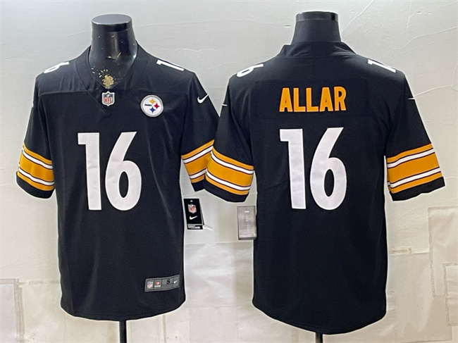 Men's Pittsburgh Steelers #16 Drew Allar Black Vapor Limited Stitched Football Jersey