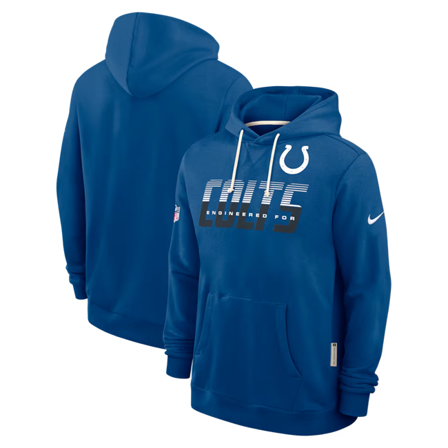 Men's Indianapolis Colts Royal Sideline Standard Issue Top Prospect Dri-FIT Hoodie