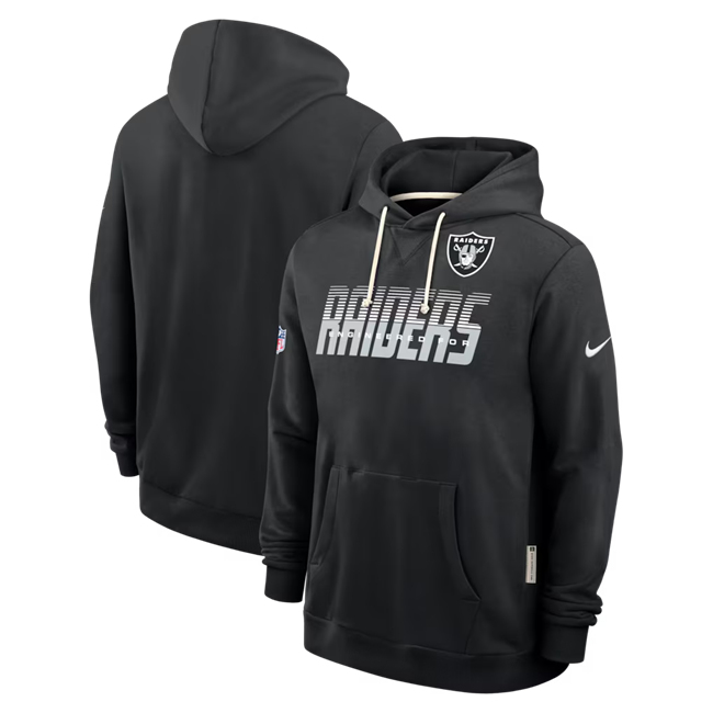 Men's Las Vegas Raiders Black Sideline Standard Issue Top Prospect Dri-FIT Hoodie