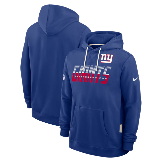 Men's New York Giants Royal Sideline Standard Issue Top Prospect Dri-FIT Hoodie