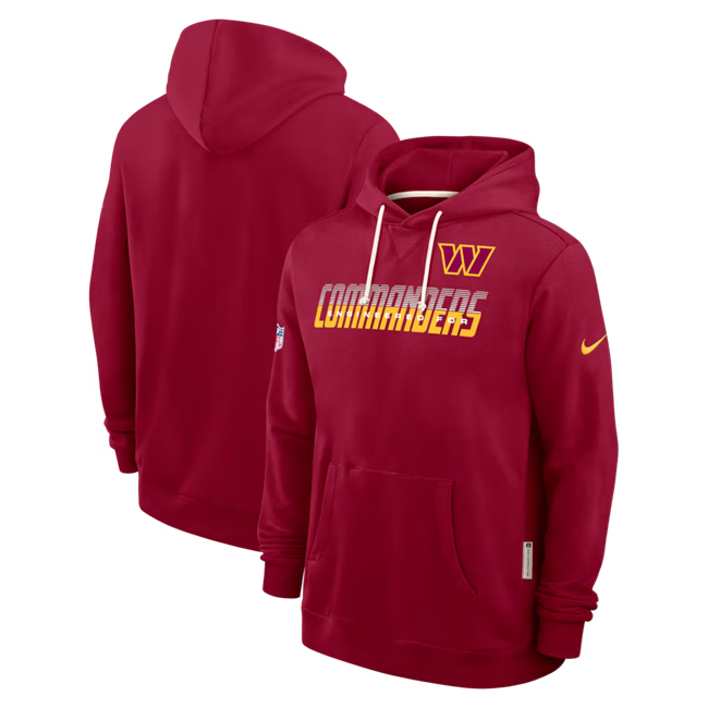 Men's Washington Commanders Burgundy Sideline Standard Issue Top Prospect Dri-FIT Hoodie