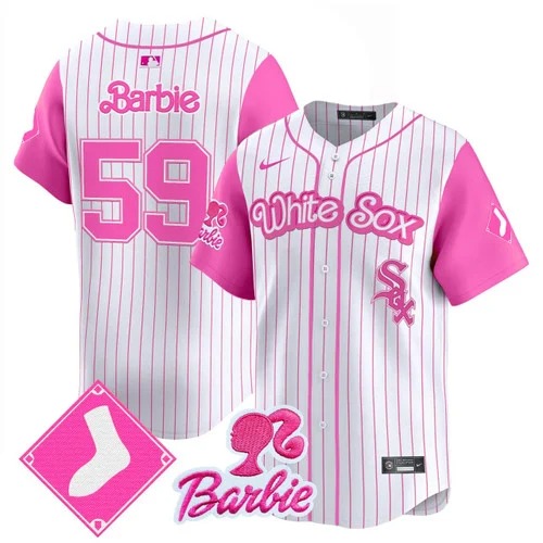BARBIE #59 Chicago White Sox Pinstripe Jersey - All Stitched