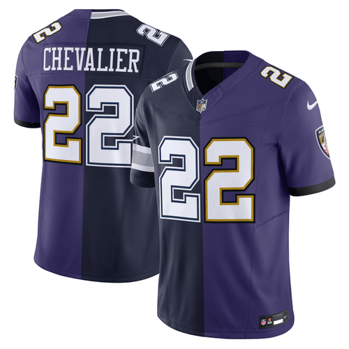 CHEVALIER #22 Baltimore Ravens & Dallas Cowboys Split Jersey - All Stitched