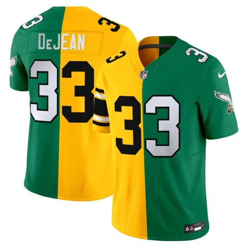 Cooper DeJean #33 Philadelphia Eagles & Pittsburgh Steelers Split Jersey - All Stitched