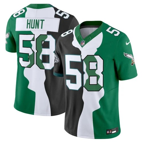 Jalyx Hunt #58 Philadelphia Eagles & Jacksonville Jaguars Split Jersey - All Stitched