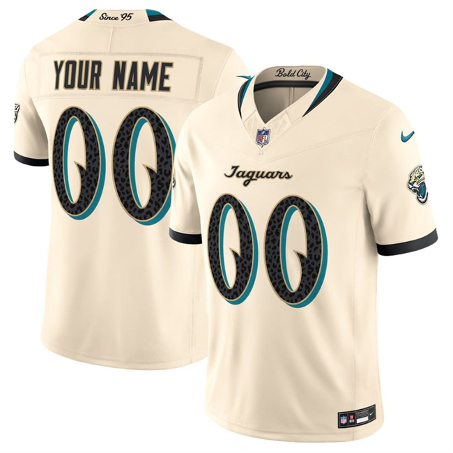 Jacksonville Jaguars Custom Cream 2026 F.U.S.E. Rivalries Collection Limited Stitched Football Jersey