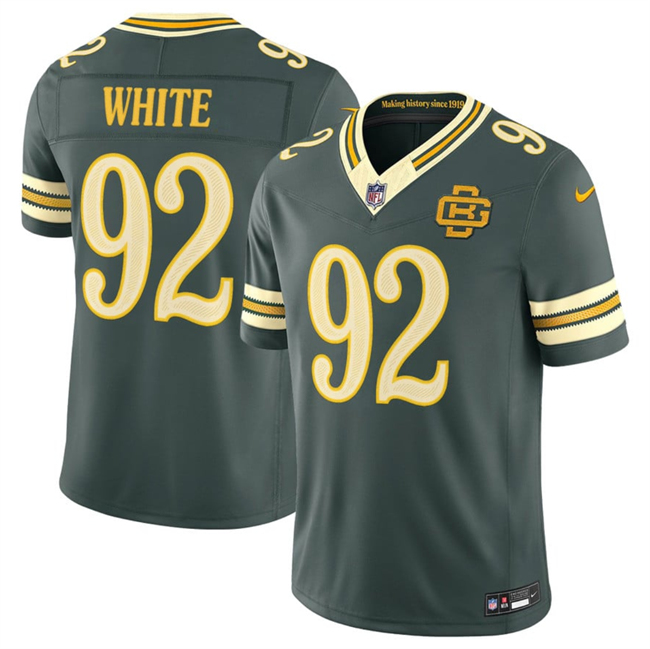 Men's Green Bay Packers #92 Reggie white Dark Green 2026 F.U.S.E. Rivalries Collection Limited Stitched Football Jersey