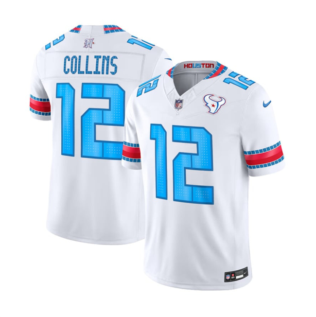 Men's Houston Texans #12 Nico Collins White 2026 F.U.S.E. 'HOUSTON US' Rivalries Collection Limited Stitched Football Jersey
