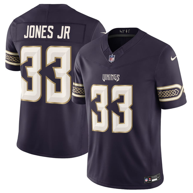 Men's Minnesota Vikings #33 Aaron Jones Sr. Deep Purple 2026 F.U.S.E. Rivalries Collection Limited Stitched Football Jersey