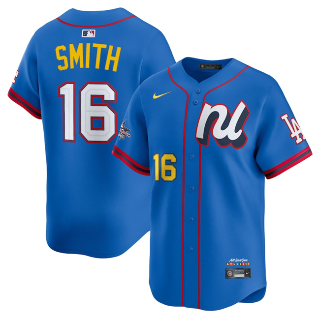Youth National League #16 Will Smith Blue 2025 All-Star Edition Limited Stitched Baseball Jersey