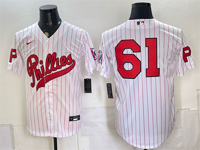 Men's Philadelphia Phillies #61 Cristopher Sanchez White 2026 Field of Dreams Stadium Stitched Baseball Jersey