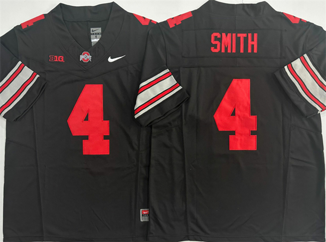 Youth Ohio State Buckeyes #4 Jeremiah Smith Black 2025 F.U.S.E. Limited Stitched Jersey