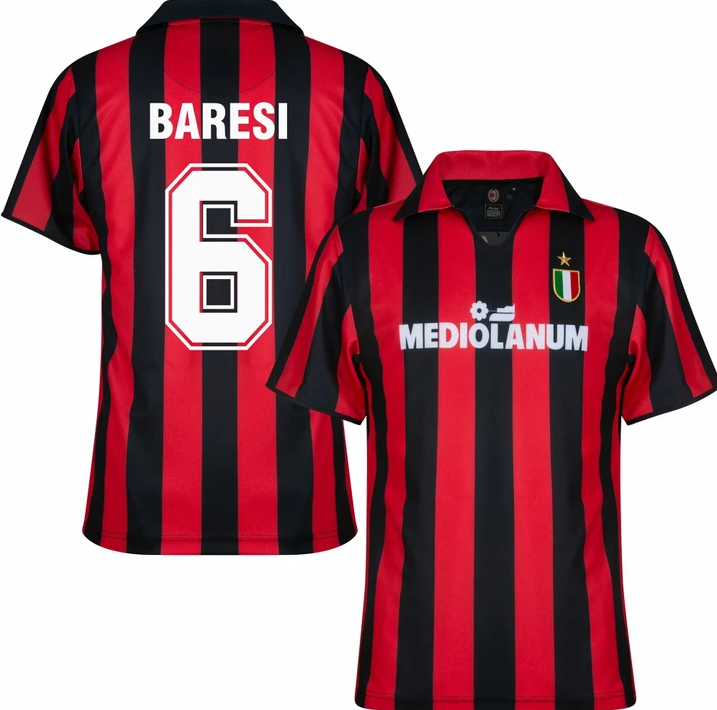 Franchino Baresi #6 AC Milan Retro Jersey - Sublimated