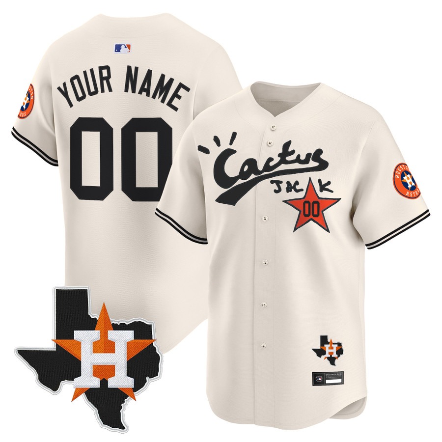 Houston Astros Special Edition Vapor Premier Limited Custom Jersey Cactus Jack - Stitched