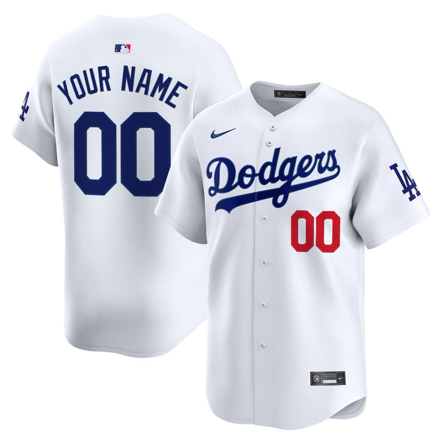 Los Angeles Dodgers Vapor Premier Limited Custom Jersey White - All Stitched
