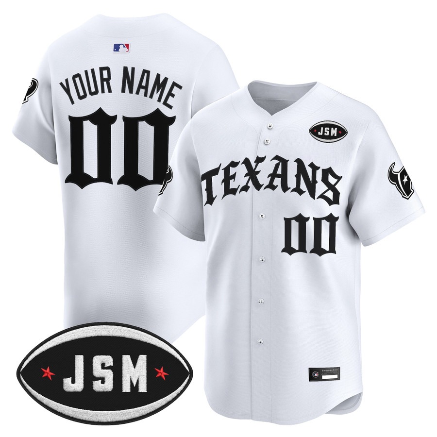 Houston Texans 'Old English Edition' Vapor Premier Limited Custom Jersey White - All Stitched