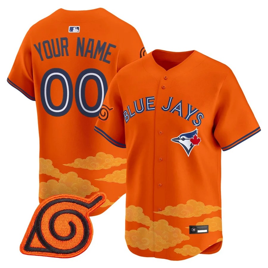 Toronto Blue Jays x Naruto Custom Jersey - All Stitched