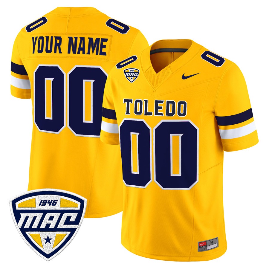 Toledo Rockets 2026 Vapor Limited Custom Jersey Gold - All Stitched