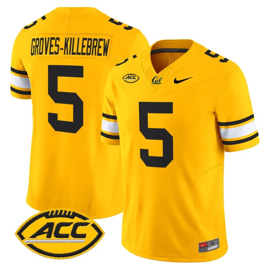 Marquis Groves-Killebrew #5 California Golden Bears Yellow Jersey - All Stitched
