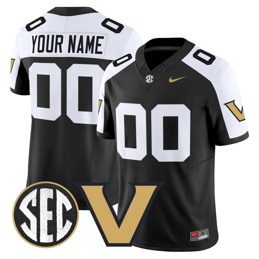 Vanderbilt Commodores 2026 Vapor Limited Custom Jersey V2 Black Alternate - All Stitched