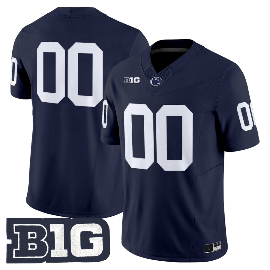 Penn State Nittany Lions 2026 Vapor Limited Custom Jersey Navy - No Name on Back - All Stitched