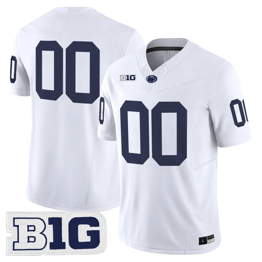Penn State Nittany Lions 2026 Vapor Limited Custom Jersey White - No Name on Back - All Stitched