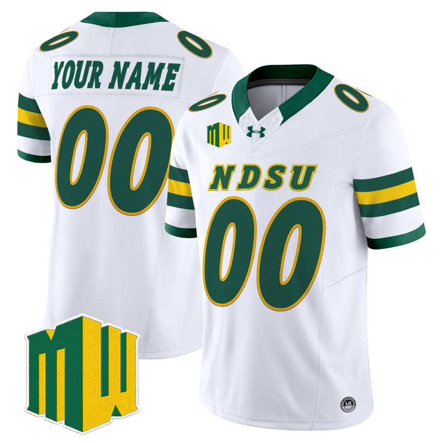 North Dakota State Bison 2026 Vapor Limited Custom Jersey White - All Stitched