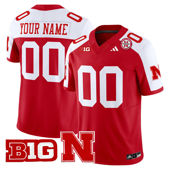 Men Women Youth Cornhuskers Custom Scarlet Alternate 2024 F.U.S.E. Vapor Limited Stitched Football Jersey