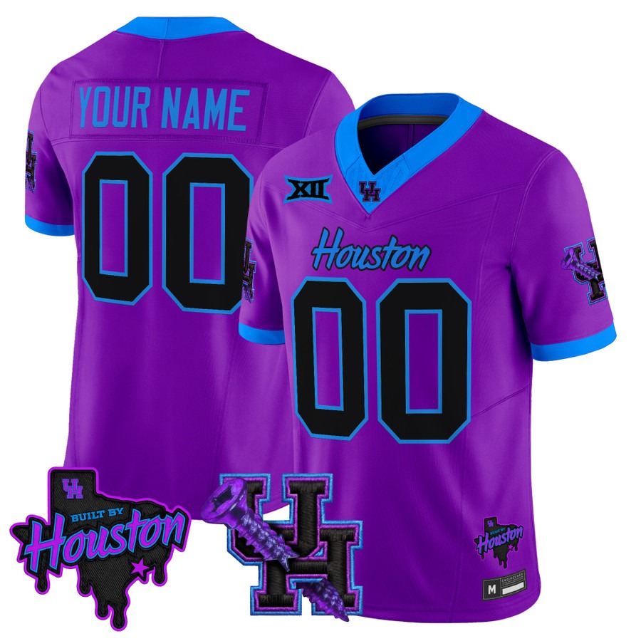 Houston Cougars DJ Screw Vapor Limited Custom Jersey Purple - All Stitched