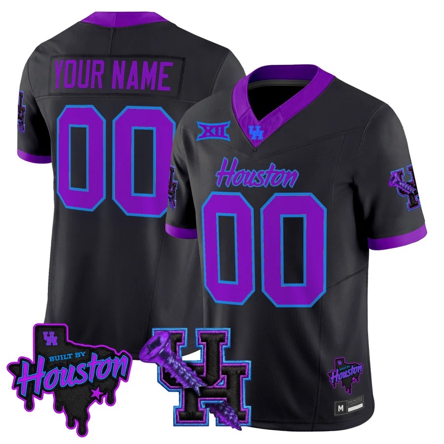 Houston Cougars DJ Screw Vapor Limited Custom Jersey Navy - All Stitched