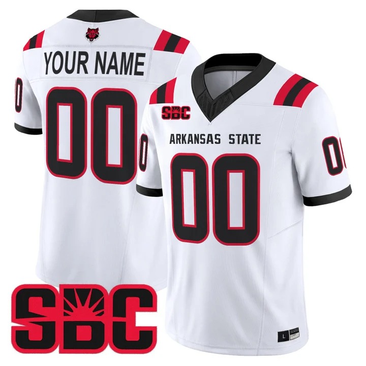 Arkansas State Red Wolves 2026 Vapor Limited Custom Jersey White - All Stitched