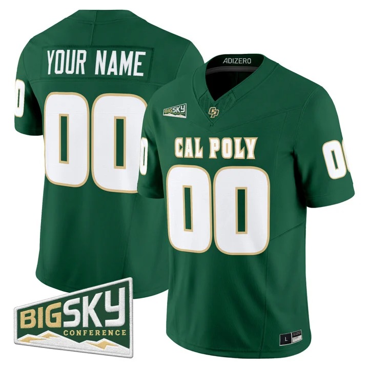 Cal Poly Mustangs 2026 Vapor Limited Custom Jersey Green - All Stitched
