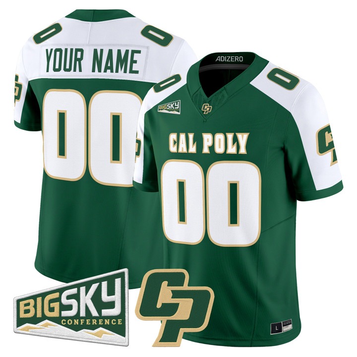 Cal Poly Mustangs 2026 Vapor Limited Custom Jersey Green Alternate - All Stitched