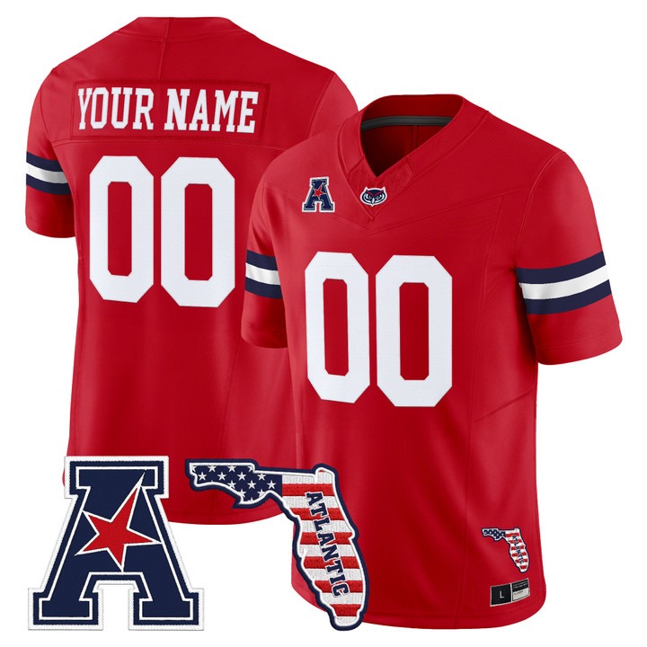Florida Atlantic Owls Vapor Limited Custom Jersey Red - Florida Patch - All Stitched