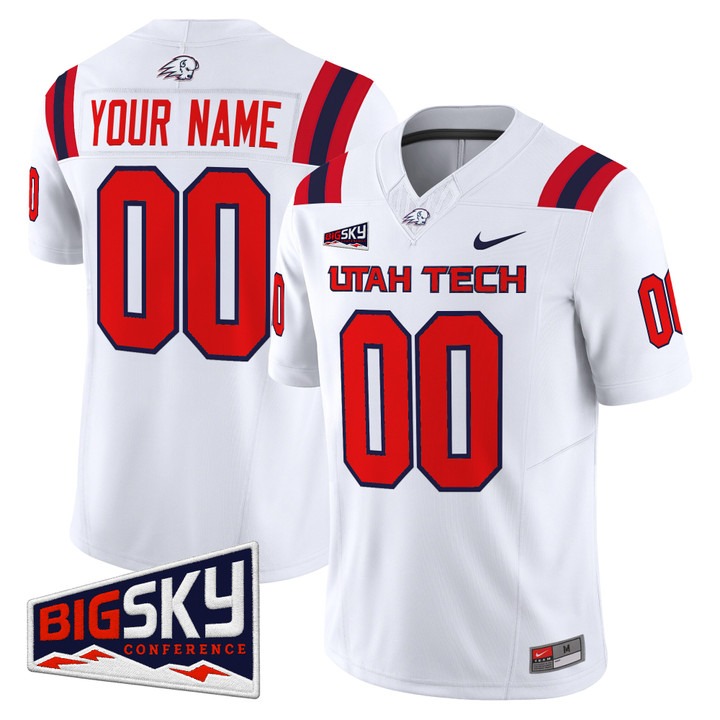 Utah Tech Trailblazers 2026 Vapor Limited Custom Jersey White - All Stitched