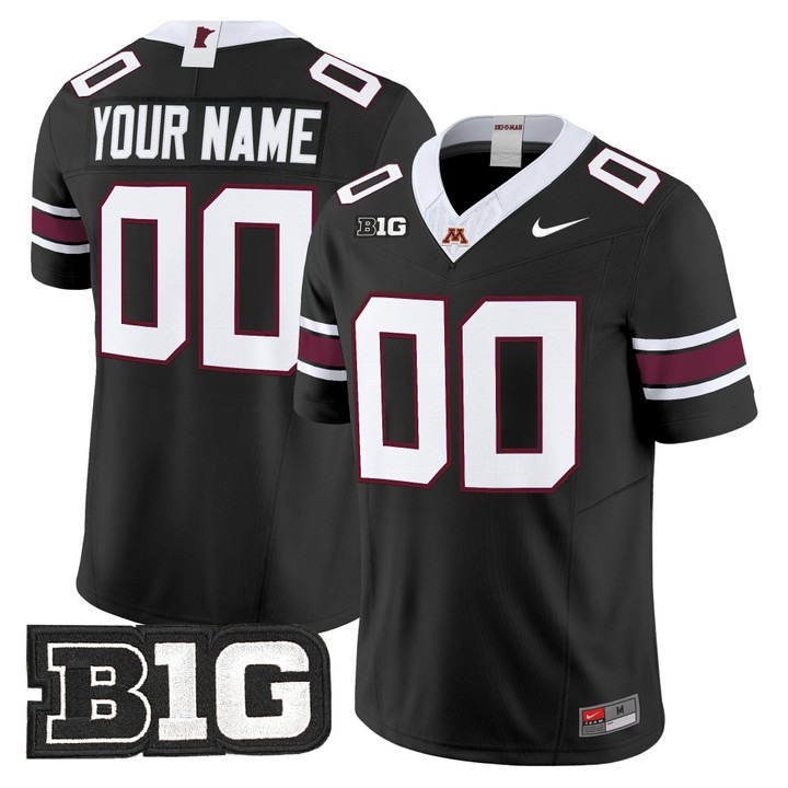 Minnesota Golden Gophers 2026 Vapor Limited Custom Jersey Black - All Stitched