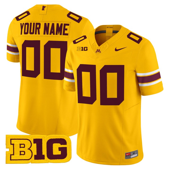 Minnesota Golden Gophers 2026 Vapor Limited Custom Jersey Gold - All Stitched