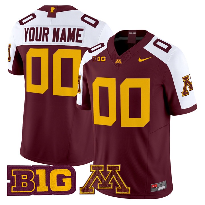 Minnesota Golden Gophers 2026 Vapor Limited Custom Jersey Maroon Alternate - All Stitched