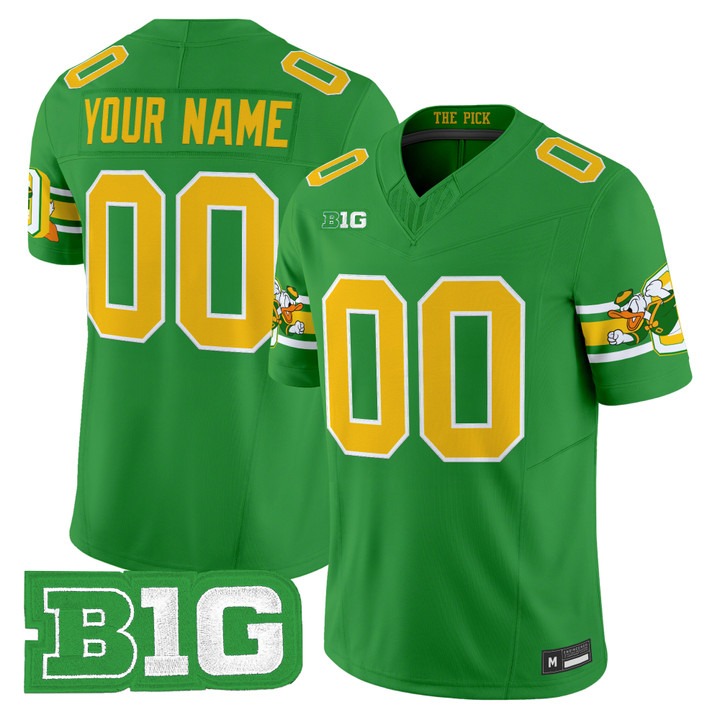 Oregon Ducks Mighty Oregon 1984 Throwback Green Custom Jersey - All Stitched