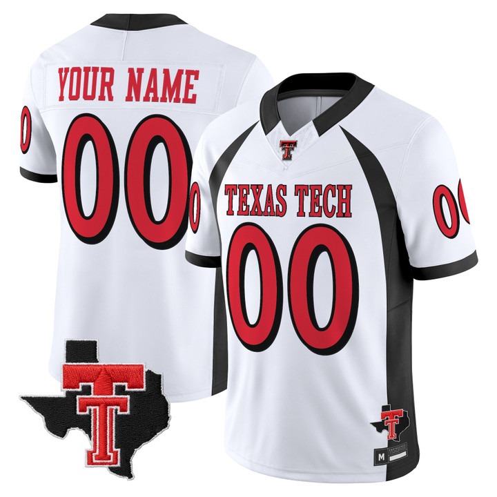 Texas Tech Red Raiders Throwback Vapor Limited Custom Jersey White - Texas Patch - All Stitched