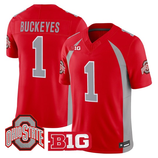 Ohio State Buckeyes #1 1990 Throwback Vapor Limited Jersey Red - All Stitched