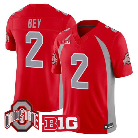 Ohio State Buckeyes #2 Legend Bey 1990 Throwback Vapor Limited Jersey Red - All Stitched