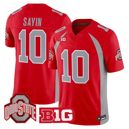 Ohio State Buckeyes #10 Julian Sayin 1990 Throwback Vapor Limited Jersey Red - All Stitched