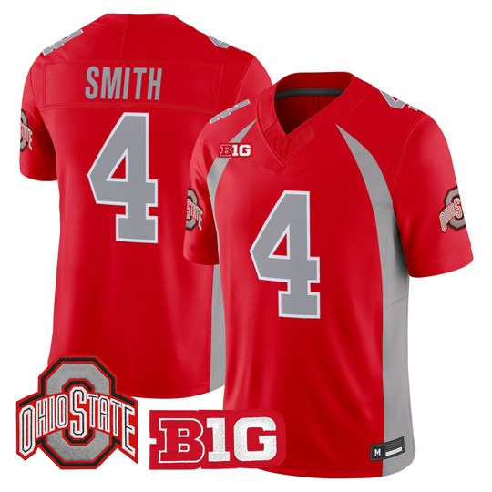 Ohio State Buckeyes #4 Jeremiah Smith 1990 Throwback Vapor Limited Jersey Red - All Stitched