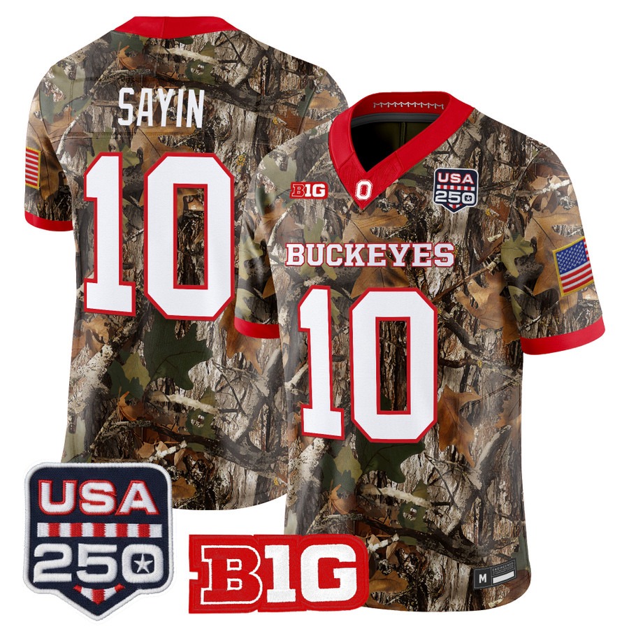 Ohio State Buckeyes #10 Julian Sayin 2026 Salute to Service Vapor Limited Jersey Camo - Stitched