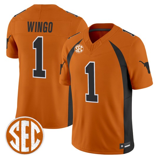 Texas Longhorns #1 Ryan Wingo 1990 Throwback Vapor Limited Jersey Orange - All Stitched