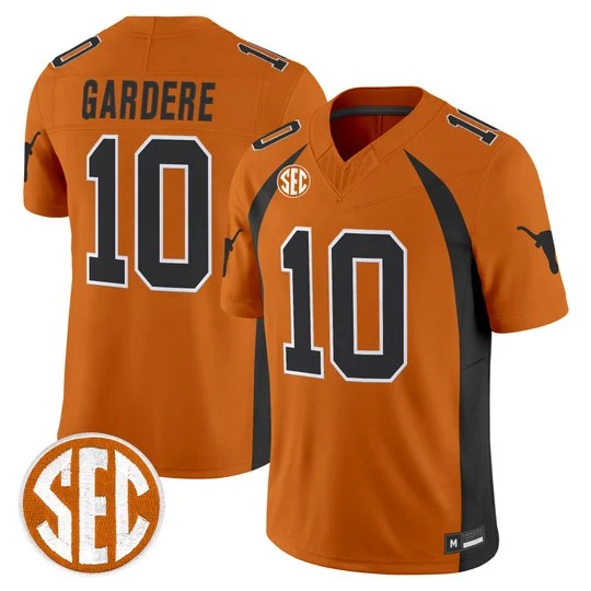 Texas Longhorns #10 Peter Gardere 1990 Throwback Vapor Limited Jersey Orange - All Stitched